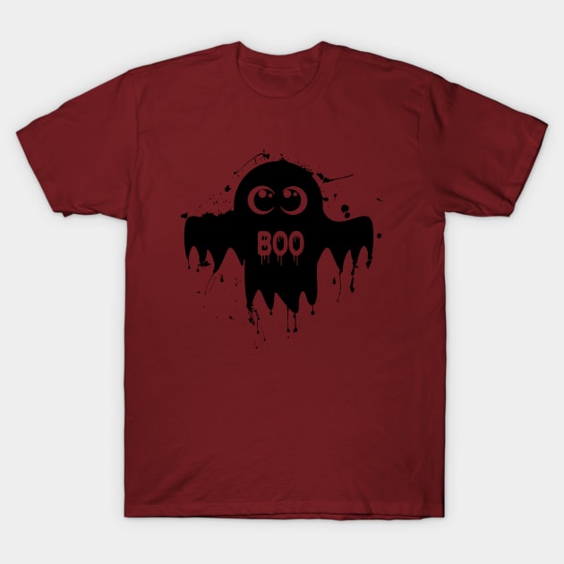 Cute Ghost - Halloween Vector T-Shirt by malaqueen